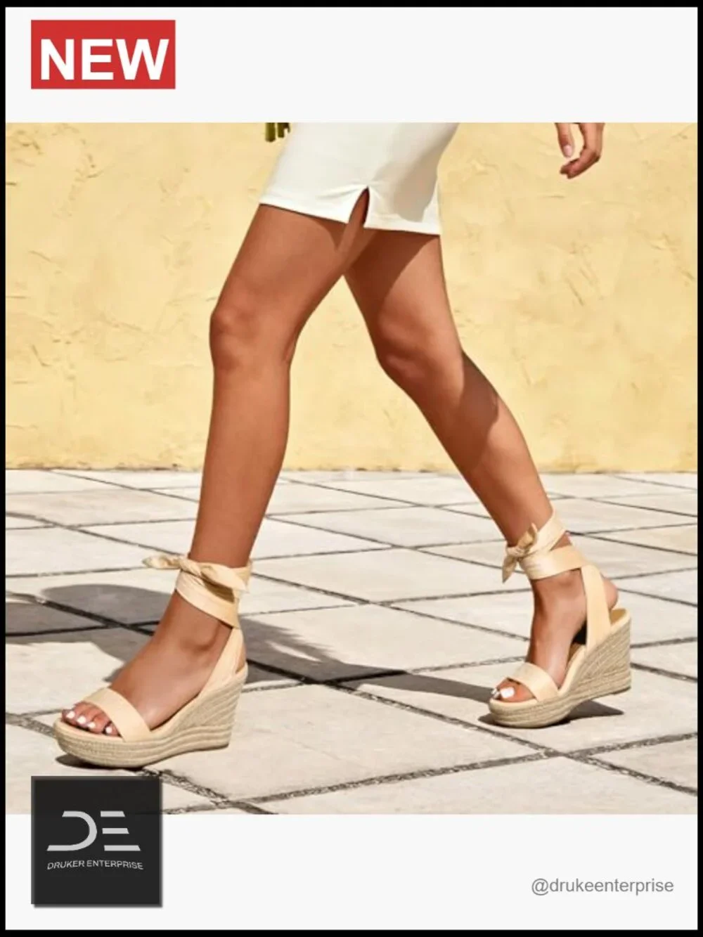 Espadrilles Platform Wedge Sandals Tie Lace Up Ankle Strap Cute Dressy Shoes - Picture 2 of 7